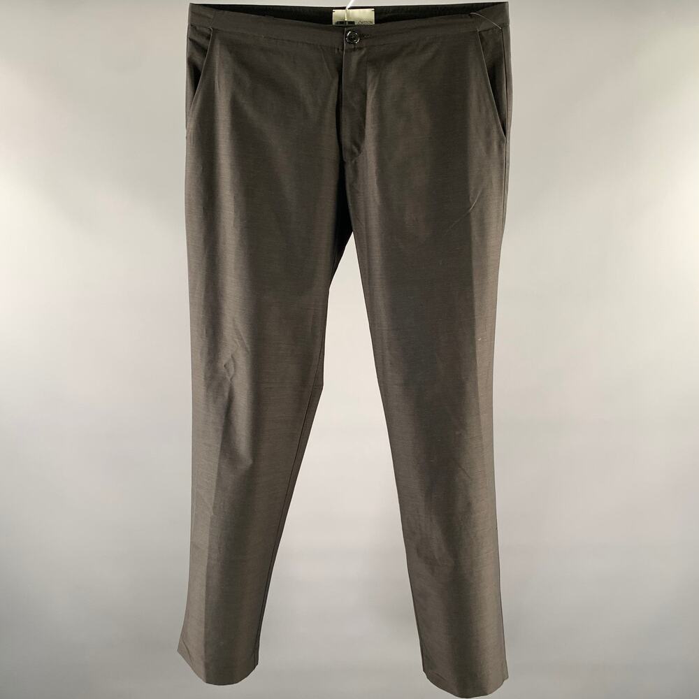 ARNAR MAR JONSSON Size L Grey Wool Blend Drawstring Casual Pants